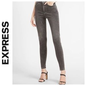 Express Black Denim High-Rise Leggings